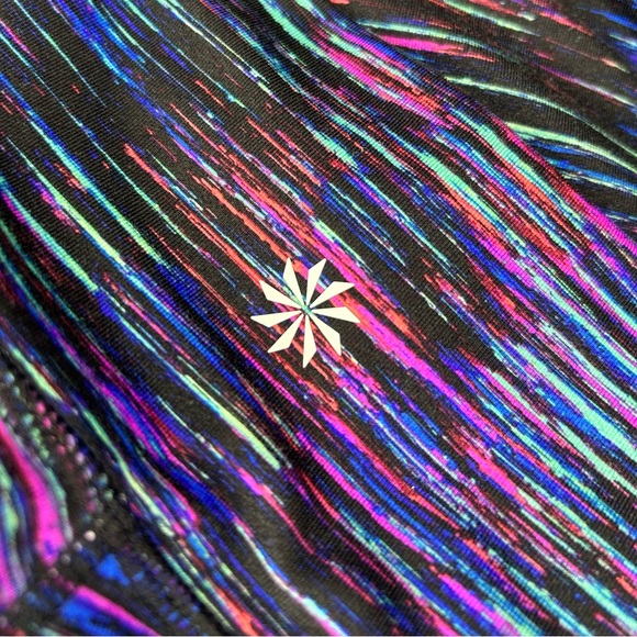 Athleta Interstellar High Rise Mesh Detail 7/8 Multicolor Tights Size Medium - Picture 4 of 10